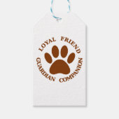 Dog Paw Loyal Friend Cadeaulabel (Voorkant)