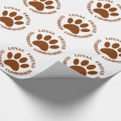 Dog Paw Loyal Friend Cadeaupapier (Hoek)