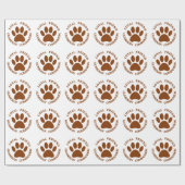 Dog Paw Loyal Friend Cadeaupapier (Vlak)