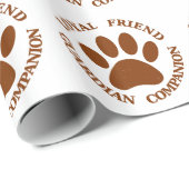 Dog Paw Loyal Friend Cadeaupapier (Rol Hoek)