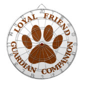 Dog Paw Loyal Friend Dartbord (Voorkant)