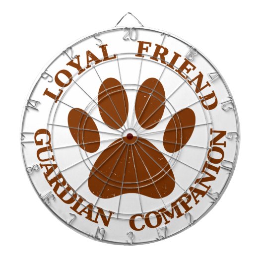 Dog Paw Loyal Friend Dartbord (Voorkant)