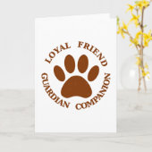 Dog Paw Loyal Friend Kaart (Gele Bloem)