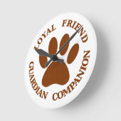 Dog Paw Loyal Friend Ronde Klok (Hoek)