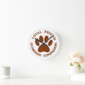 Dog Paw Loyal Friend Ronde Klok (Huis)
