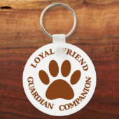 Dog Paw Loyal Friend Sleutelhanger (Voorkant)