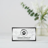 Dog Paw | Marmer | Grens Visitekaartje (Staand voorkant)