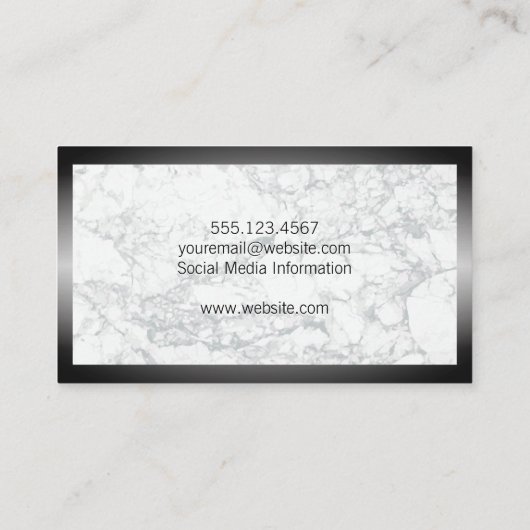 Dog Paw | Marmer | Grens Visitekaartje (Achterkant)