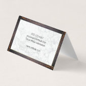 Dog Paw | Marmer | Houtgrens Visitekaartje (Achterkant)