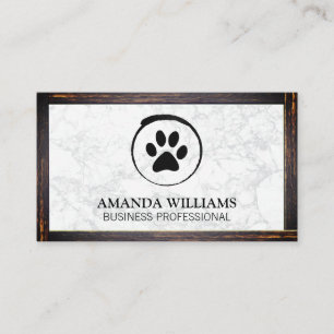 Dog Paw   Marmer   Houtgrens Visitekaartje