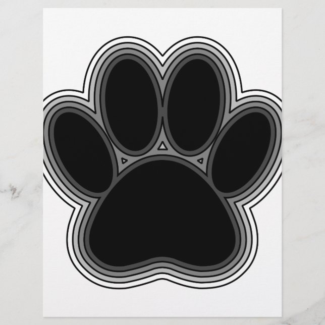 Dog Paw met contouren (Voorkant)
