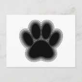 Dog Paw met contouren Briefkaart (Voorkant)