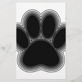 Dog Paw met contouren Briefpapier (Voorkant)
