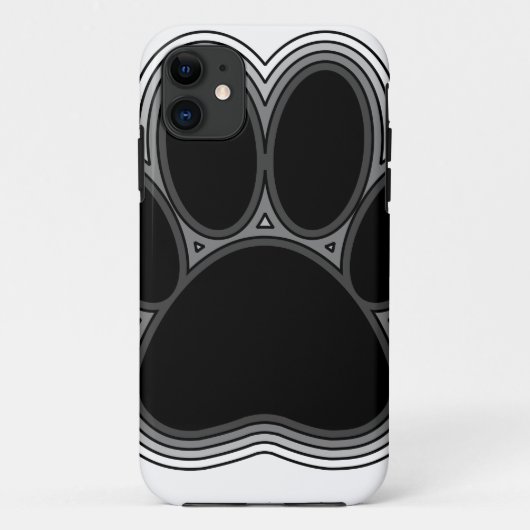 Dog Paw met contouren Case-Mate iPhone Case (Achterkant)