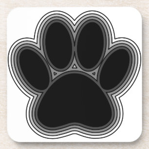 Dog Paw met contouren Drankjes Onderzetter