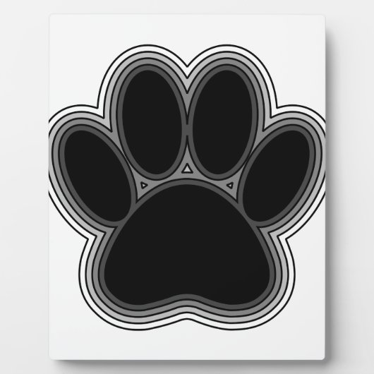 Dog Paw met contouren Fotoplaat (Voorkant)