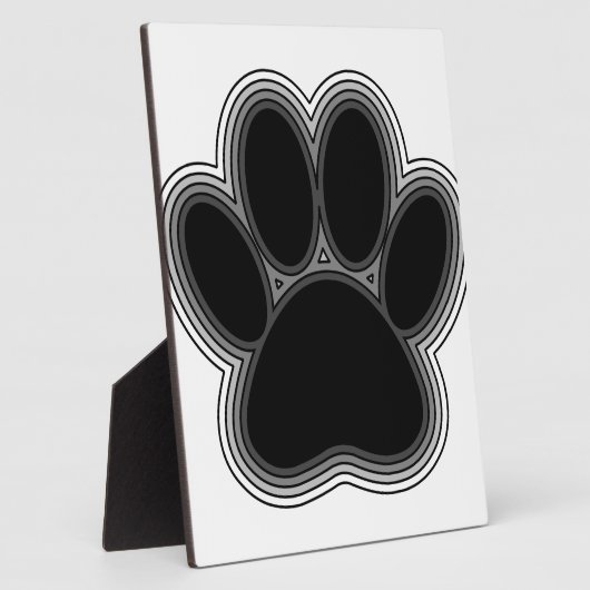 Dog Paw met contouren Fotoplaat (Zijkant)