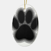 Dog Paw met contouren Keramisch Ornament (Links)