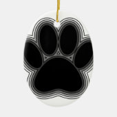 Dog Paw met contouren Keramisch Ornament (Voorkant)