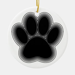 Dog Paw met contouren Keramisch Ornament