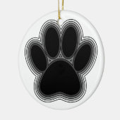 Dog Paw met contouren Keramisch Ornament (Links)