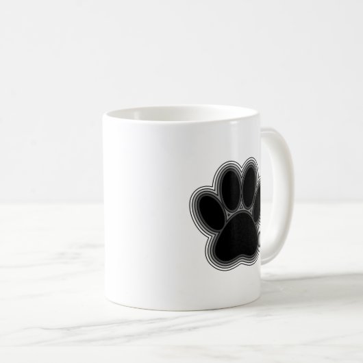 Dog Paw met contouren Koffiemok (Voorkant rechts)