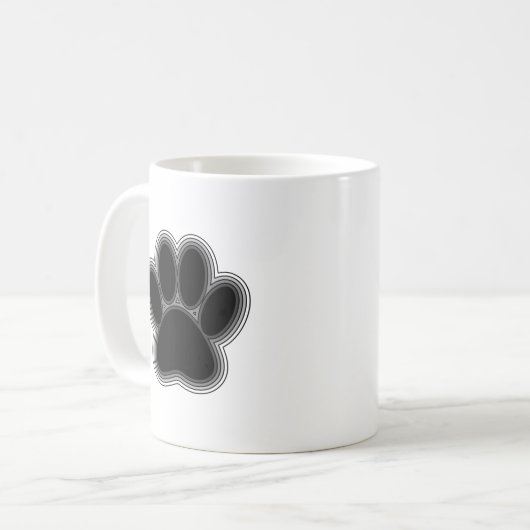 Dog Paw met contouren Koffiemok (Voorkant links)