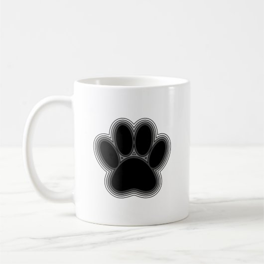 Dog Paw met contouren Koffiemok (Links)