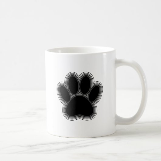 Dog Paw met contouren Koffiemok (Rechts)