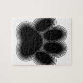 Dog Paw met contouren Legpuzzel (Horizontaal)