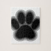 Dog Paw met contouren Legpuzzel (Verticaal)