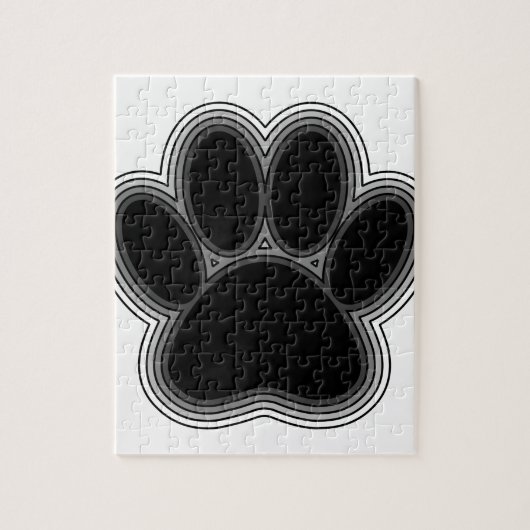 Dog Paw met contouren Legpuzzel (Verticaal)