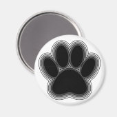 Dog Paw met contouren Magneet (Voorkant / Achterkant)