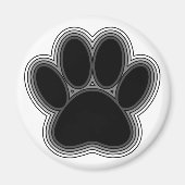Dog Paw met contouren Magneet (Voorkant)