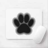 Dog Paw met contouren Muismat (Met muis)
