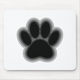 Dog Paw met contouren Muismat