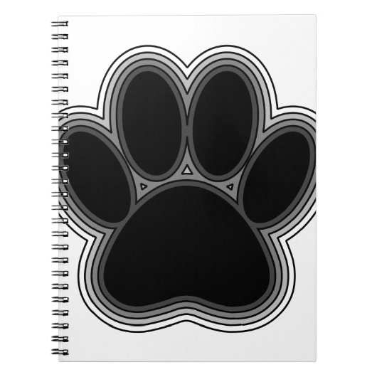 Dog Paw met contouren Notitieboek (Voorkant)