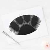 Dog Paw met contouren Ovale Sticker (Envelop)