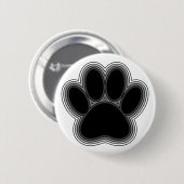 Dog Paw met contouren Ronde Button 5,7 Cm (Voorkant /achterkant)