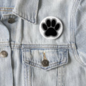 Dog Paw met contouren Ronde Button 5,7 Cm (In situ)