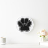 Dog Paw met contouren Ronde Klok (Huis)