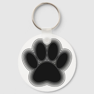 Dog Paw met contouren Sleutelhanger
