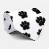 Dog Paw met contouren Stropdas (Opgerold)
