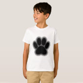 Dog Paw met contouren T-shirt (Voorkant volledig)