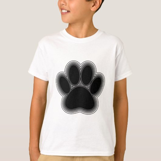 Dog Paw met contouren T-shirt (Voorkant)