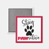 Dog Paw Motivatie Pun Magneet (Voorkant / Achterkant)