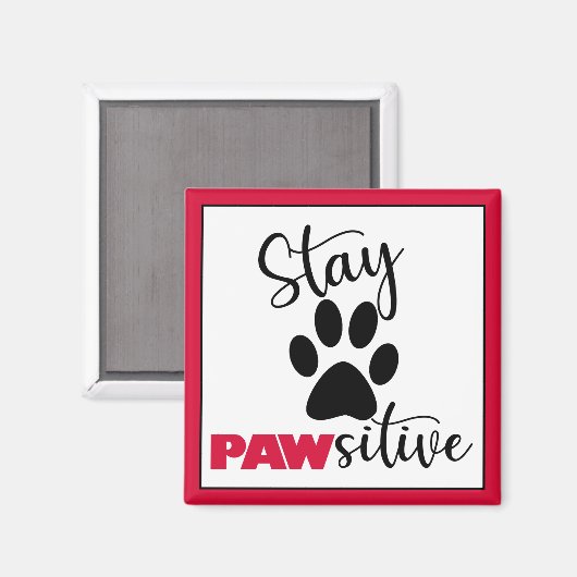 Dog Paw Motivatie Pun Magneet (Voorkant / Achterkant)