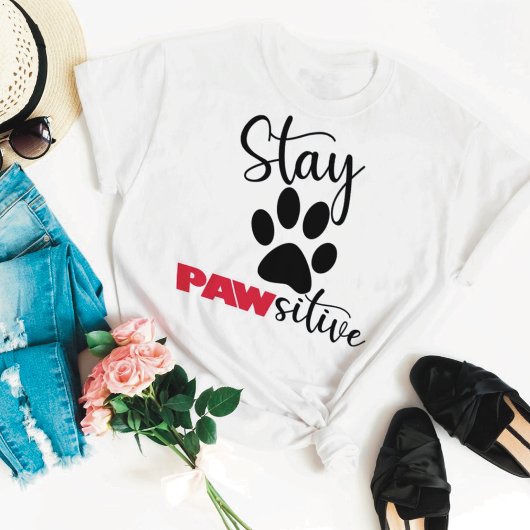 Dog Paw Motivatie Pun T-shirt