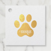 Dog Paw Name Silhouette Design Bedankjes Labels (Voorkant)