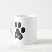 Dog Paw Name Silhouette Design Koffiemok (Voorkant links)
